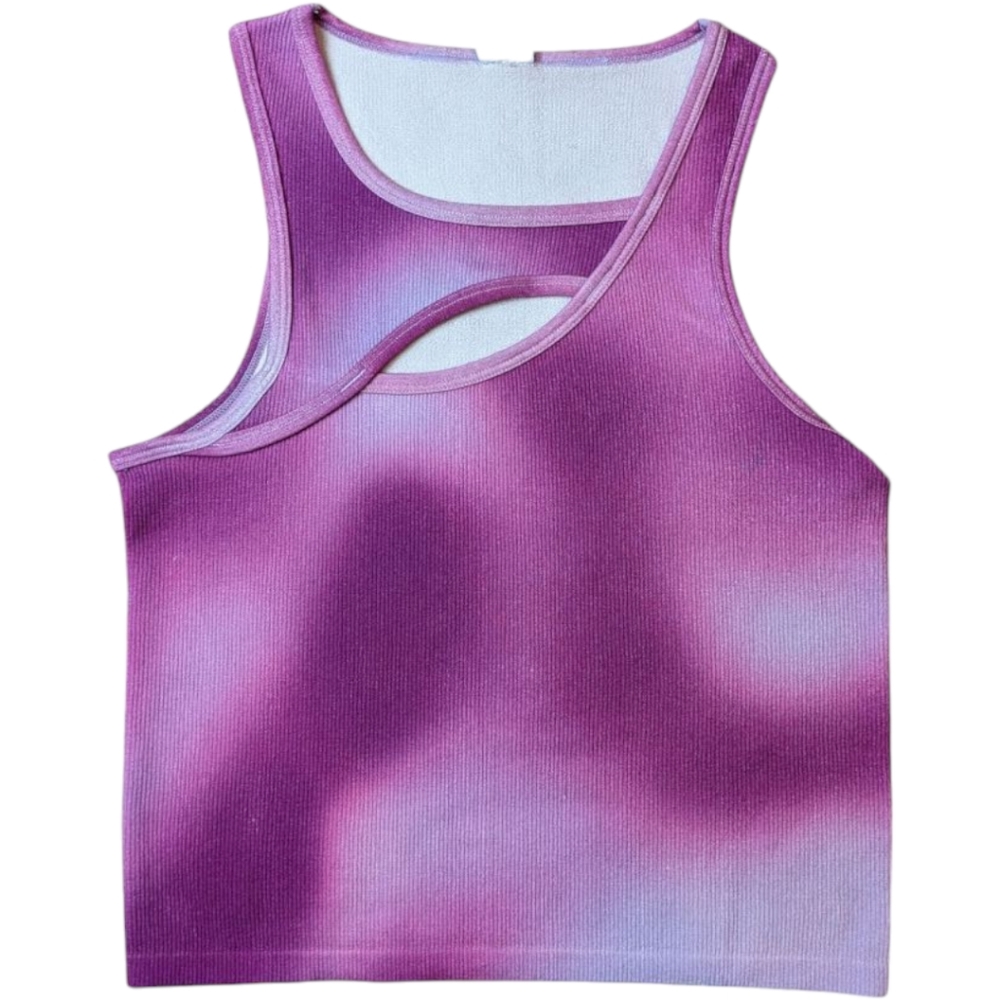 Fabletics Cloud Seamless Cut Out Halter Tank Neon Violet/Lilac  Women's Large